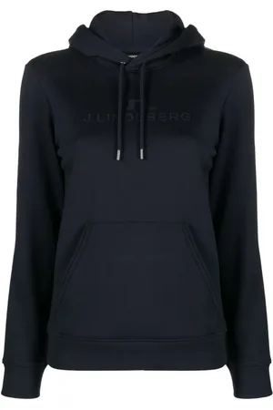 J Lindeberg Bluzy, Kobieta, Niebieski, M, Niebieski Sweter z Kapturem Casual