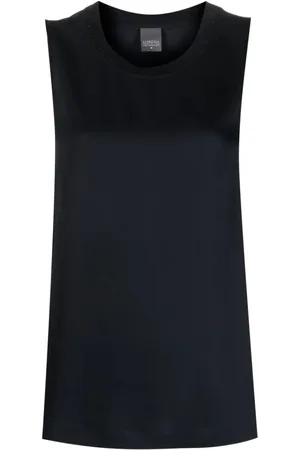 LORENA ANTONIAZZI Koszulki, Kobieta, Niebieski, XS, Niebieska Casual Bluzka Tank Top