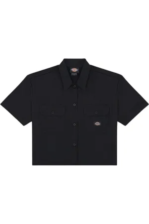 Dickies Bluzki, Kobieta, Czarny, L, Krótka koszula robocza