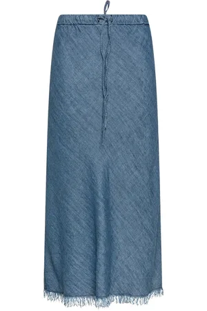 SEVENTY BY SERGIO TEGON Spódnice, Kobieta, Niebieski, XS, Denim, Długa spódnica z denimu