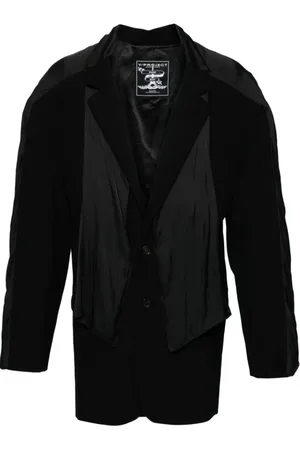 Y / PROJECT Kurtki, Mężczyzna, Czarny, M, Czarny Szalik Blezer Elegancki Stylowy