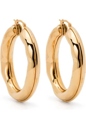 Jil Sander Akcesoria, Kobieta, Żółty, ONE SIZE, Złote Kolczyki - Stylowe i Eleganckie