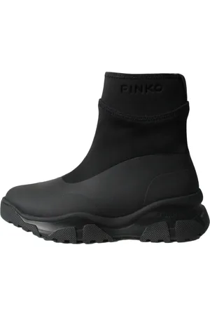 Pinko Buty, Kobieta, Czarny, 37 EU, Nylon, Nylon Sneaker Boot Kobieta Gumowa Elastyczny