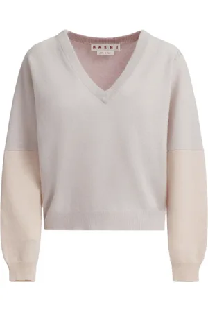 Marni Swetry, Kobieta, Różowy, S, Stylowy sweter z dekoltem w serek