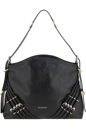 Givenchy Torebki, Kobieta, Czarny, ONE SIZE, Skórzana torba na ramię z klamrami