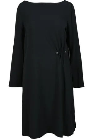 Emporio Armani Sukienki, Kobieta, Czarny, M, Tunika Sukienka z Długimi Rękawami