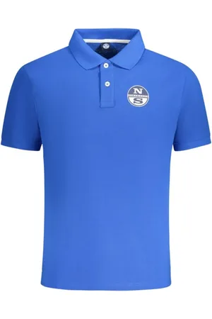 North Sails Koszulki, Mężczyzna, Niebieski, S, Bawełna, Niebieski Bawełniany Męski Polo Shirt