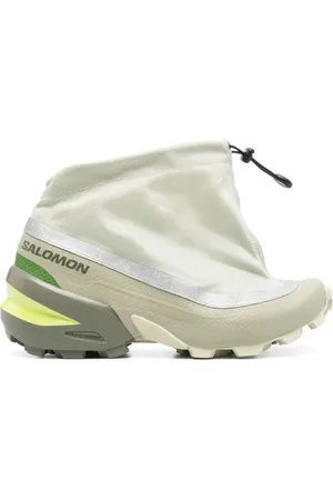 Maison Margiela Buty, Kobieta, Zielony, 38 EU, Len, Panelowe Sneakersy z Elementami Odblaskowymi