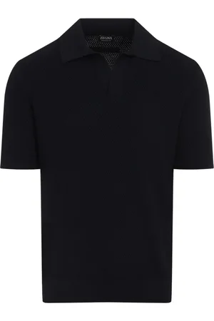Ermenegildo Zegna Swetry, Mężczyzna, Czarny, M, Klasyczny Polo Shirt