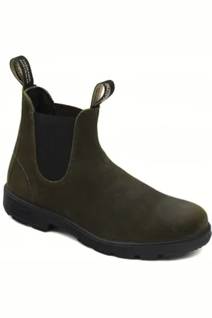 Blundstone Buty, Mężczyzna, Zielony, 43 1/2 EU, Zamsz, Nieprzemakalne Zamszowe Chelsea Botki