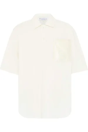 J.W.Anderson Koszule, Mężczyzna, Beżowy, S, Pikowana koszulka polo