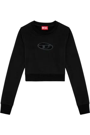 Diesel Bluzy, Kobieta, Czarny, S, Bawełna, Bluza dresowa