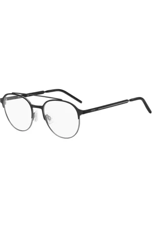 HUGO BOSS Akcesoria, Mężczyzna, Czarny, ONE SIZE, Stylowe czarne okulary z metalową oprawą