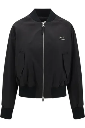 Ami Kurtki, Kobieta, Czarny, S, Casual Chic Bomber Jacket