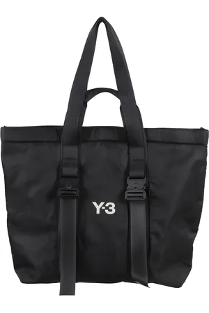 Y-3 Torebki, Kobieta, Czarny, ONE SIZE, Czarna Torba Shopper z Poliestru z Zamkiem