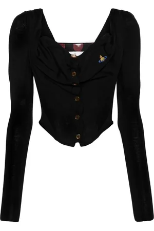 Vivienne Westwood Swetry, Kobieta, Czarny, M, Czarny Kardigan Gorset