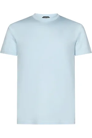 Tom Ford Koszulki, Mężczyzna, Niebieski, M, Jasnoniebieskie T-shirty i Pola