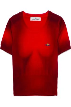 Vivienne Westwood Swetry, Kobieta, Czerwony, L, Czerwono-czarny Eli Top, Stylowy design