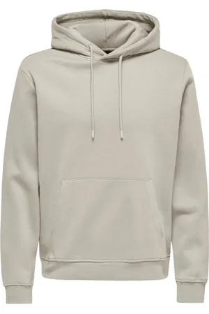 Only & Sons Bluzy, Mężczyzna, Beżowy, L, Casual Sweat Hoodie