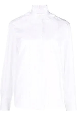 Paco rabanne Bluzki, Kobieta, Biały, M, Elegancka Biała Bawełniana Koszula