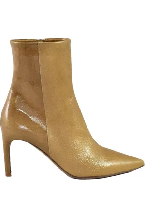 ROBERTO DEL CARLO Buty, Kobieta, Beżowy, 36 EU, Skórzany Botek z Obcasem 7cm