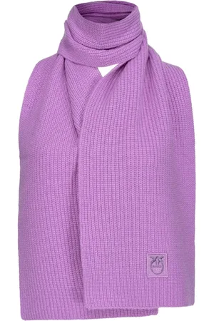 Pinko Akcesoria, Kobieta, Różowy, ONE SIZE, Kaszmir, Kaszmirowy Szal Jednokolorowy Obszyte Brzegi