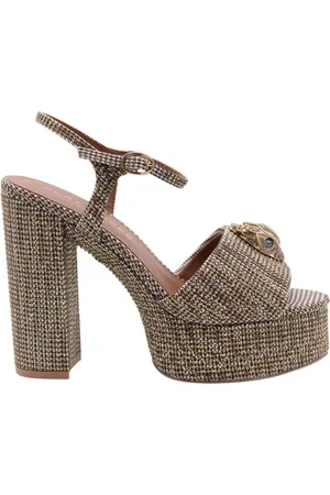 Kurt Geiger Buty, Kobieta, Beżowy, 41 EU, Stylowa Sandał z Detalem Helmkros