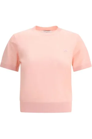 Maison Kitsuné Koszulki, Kobieta, Różowy, M, Baby Fox Sweter T-shirt