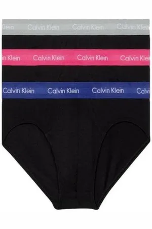 Calvin Klein Bielizna, Mężczyzna, Wielobarwność, S, Różowe Bawełniane Hipsterki 3Pack
