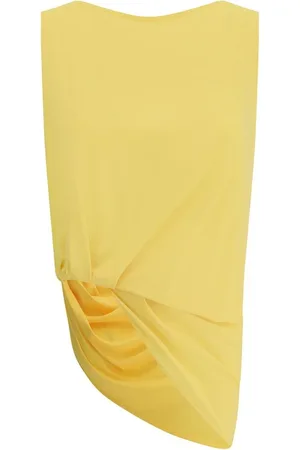 Jacquemus Koszulki, Kobieta, Żółty, S, Krzyżowy Bezrękawnik