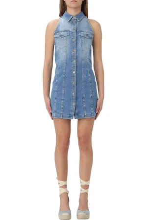 Dondup Sukienki, Kobieta, Niebieski, M, Sukienka z dżinsu na modny look