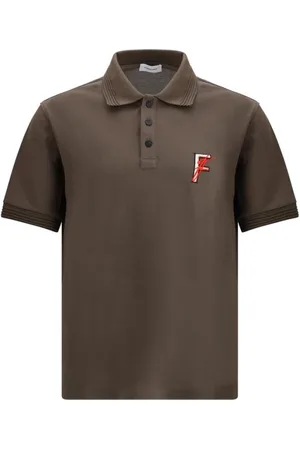 Salvatore Ferragamo Koszulki, Mężczyzna, brązowy, S, Polo z logo