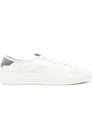 santoni Buty, Mężczyzna, Biały, 43 EU, Biała Skórzana Sneaker