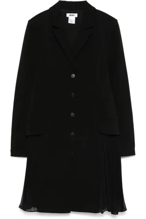 DKNY Sukienki, Kobieta, Czarny, S, Czarna Sukienka Blezerowa Casual Midi Styl