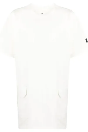 Y-3 Koszulki, Mężczyzna, Biały, S, Bawełna, Pocket SS Tee