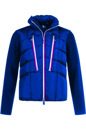Moncler Kurtki, Mężczyzna, Niebieski, L, Poliester, Kurtki Pikowane dla Mężczyzn