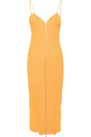Jil Sander Sukienki, Kobieta, Pomarańczowy, S, Sukienka Mango na zamek