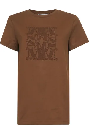 Max Mara Koszulki, Kobieta, brązowy, S, Brązowe T-shirty i Pola