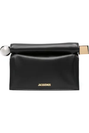 Jacquemus Torebki, Kobieta, Czarny, ONE SIZE, Bawełna, La Pochette Rond Carré Shoulder Bag