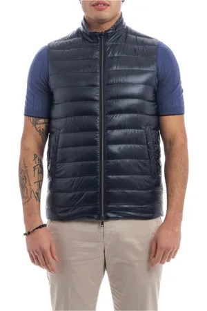HERNO Kurtki, Mężczyzna, Niebieski, L, Nylon, Reversible Ultralight Bicolor Nylon Kamizelka