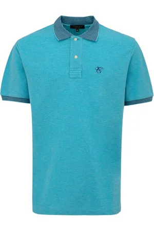 CANALI Koszulki, Mężczyzna, Niebieski, L, Polo z krótkim rękawem Made in Italy