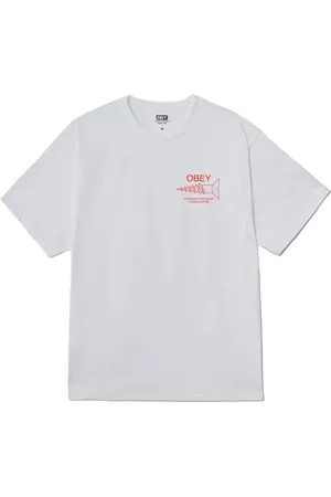 Obey Koszulki, Mężczyzna, Biały, L, Magiczny Tee z Krótkim Rękawem