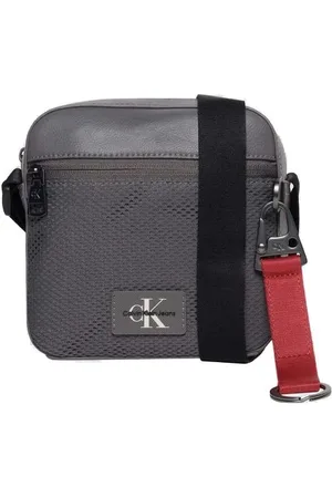 Calvin Klein Torebki, Mężczyzna, Czarny, ONE SIZE, Szara Torba Kurierka Kolekcja Wiosna/Lato