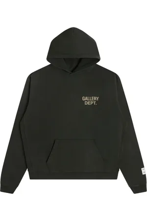 GALLERY DEPT. Bluzy, Mężczyzna, Czarny, S, Czarna bluza z kapturem i kieszenią