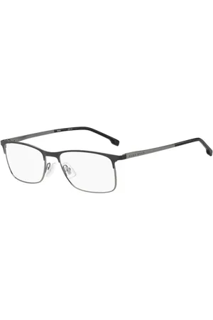 HUGO BOSS Akcesoria, Mężczyzna, Czarny, ONE SIZE, Czarne Okulary z Metalową Ramą