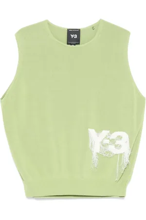 Y-3 Swetry, Mężczyzna, Zielony, M, Dzianinowa Kamizelka