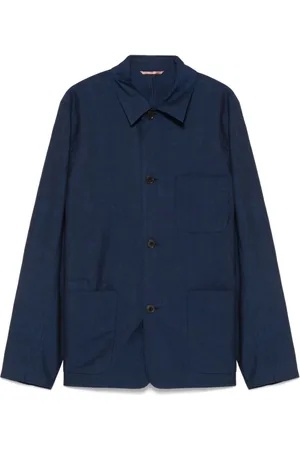Paul Smith Kurtki, Mężczyzna, Niebieski, XL, Niebieska Kurtka z Guzikami Kieszeń na Piersi