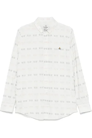 Vivienne Westwood Koszule, Mężczyzna, Biały, XL, Biała Koszula z Guzikami Krall