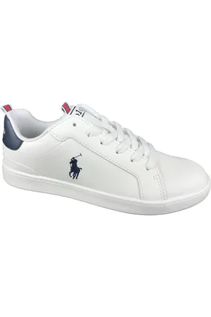 Ralph Lauren Buty, Kobieta, Biały, 38 EU, Skóra, Klasyczne sneakersy Court