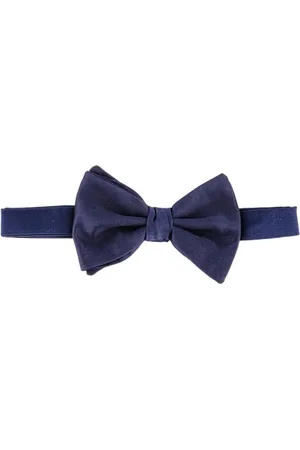 Emporio Armani Akcesoria, Mężczyzna, Niebieski, ONE SIZE, Luksusowy Jedwabny Papillon Clip-on Mucha